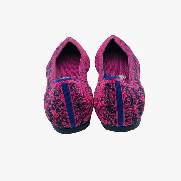Rothy's The Point Fuchsia Navy Snake Retired Women’s Size 9.5 - Picture 6 of 10